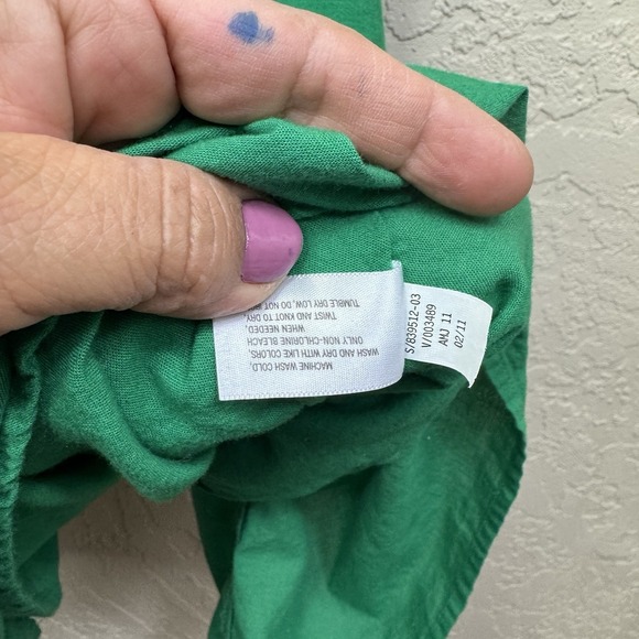 Y2K Babydoll Cotton Green Dress Small Resort Strappy Tiers Boho Fairy Coquette - Picture 9 of 12